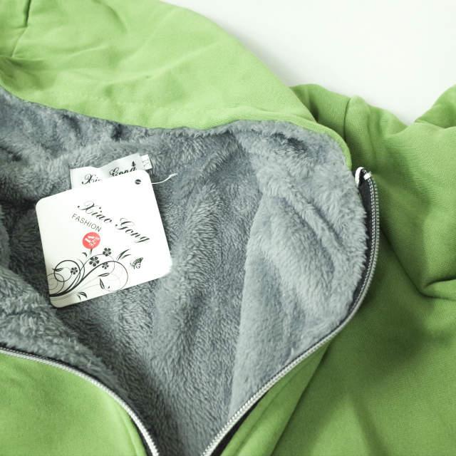 新品 no brand ノーブランド 裏ボア スウェットジップアップパーカー M グリーン トップス h079 |  | 06