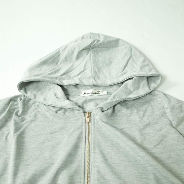 新品 no brand ノーブランド オーバーサイズ スウェットジップアップパーカー XL グレー トップス h089 |  | 02