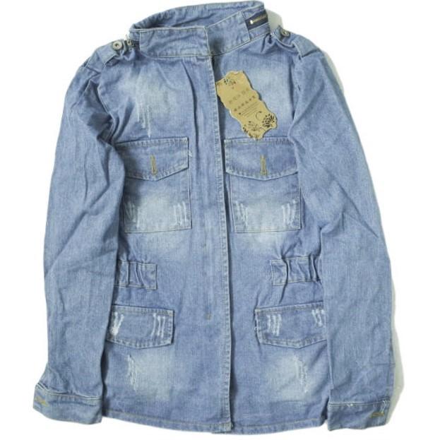 新品 no brand ノーブランド ダメージ加工 M-65デニムジャケット M Indigo Gジャン アウター h090 | 