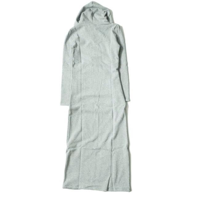 新品 no brand ノーブランド パーカーマキシワンピース M ライトグレー スウェット 裏フリース ロング トップス h095 |  | 01