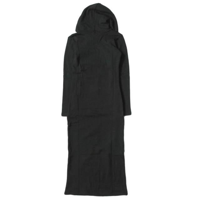 新品 no brand ノーブランド パーカーマキシワンピース M ブラック スウェット 裏フリース ロング トップス h096 |  | 01