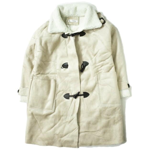 新品 no brand ノーブランド フェイクムートンダッフルコート L ベージュ 裏ボア アウター h100 | 