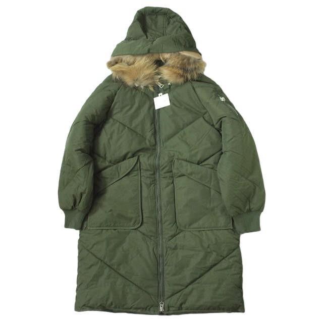 新品 no brand ノーブランド ファー付きフーデッドダウンコート M OLIVE 中綿 MA-1 アウター h103 | 