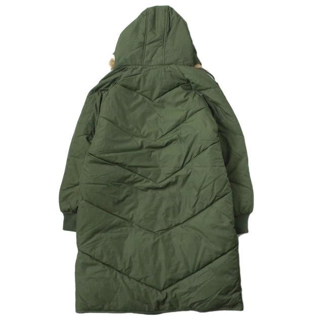 新品 no brand ノーブランド ファー付きフーデッドダウンコート M OLIVE 中綿 MA-1 アウター h103 |  | 01
