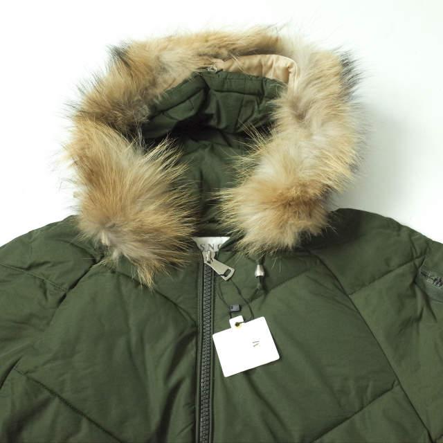新品 no brand ノーブランド ファー付きフーデッドダウンコート M OLIVE 中綿 MA-1 アウター h103 |  | 02