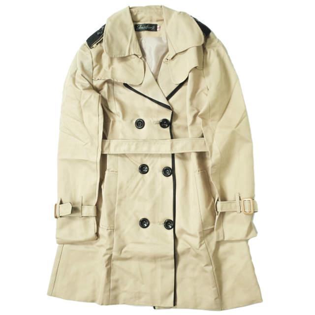 新品 no brand ノーブランド ツイル トレンチコート M ベージュ アウター h108 |  | 02