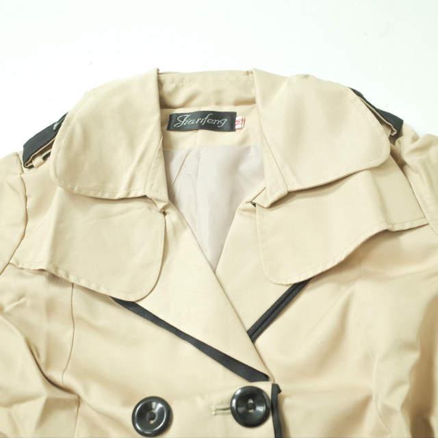 新品 no brand ノーブランド ツイル トレンチコート M ベージュ アウター h109 |  | 02