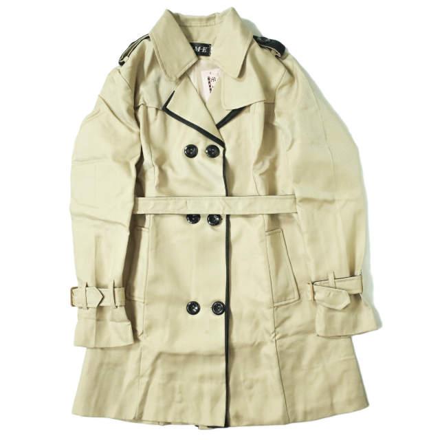 新品 no brand ノーブランド ツイル トレンチコート L ベージュ アウター h110 | 