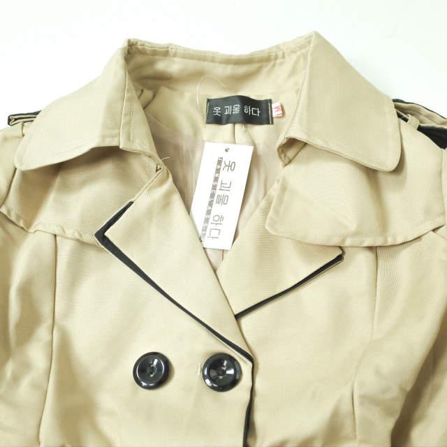 新品 no brand ノーブランド ツイル トレンチコート M ベージュ アウター h111 |  | 02