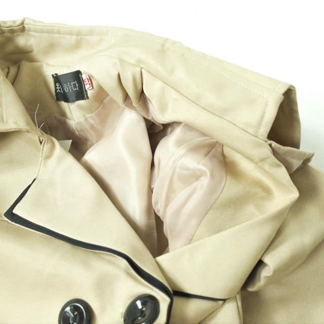 新品 no brand ノーブランド ツイル トレンチコート M ベージュ アウター h111 |  | 05
