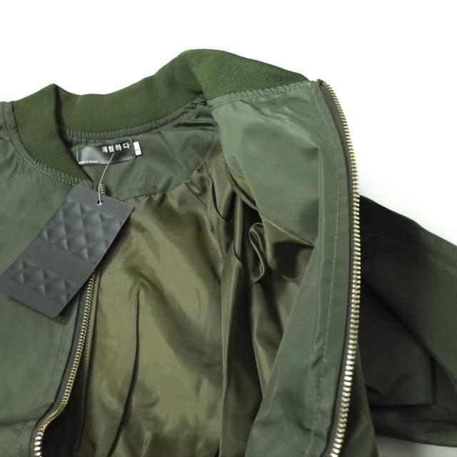 新品 no brand ノーブランド 刺繍デザイン ナイロンフライトジャケット L OLIVE MA-1 ブルゾン アウター h119 |  | 07