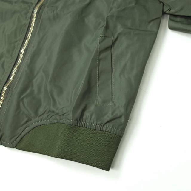 新品 no brand ノーブランド 刺繍デザイン ナイロンフライトジャケット M OLIVE MA-1 ブルゾン アウター h121 |  | 03