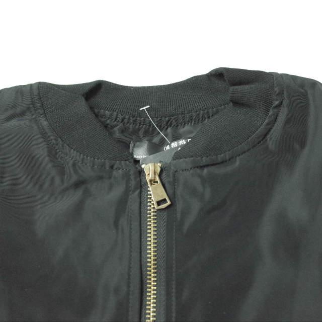 新品 no brand ノーブランド 刺繍デザイン ナイロンフライトジャケット M BLACK MA-1 ブルゾン アウター h122 |  | 02