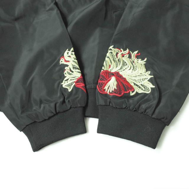 新品 no brand ノーブランド 刺繍デザイン ナイロンフライトジャケット M BLACK MA-1 ブルゾン アウター h122 |  | 04