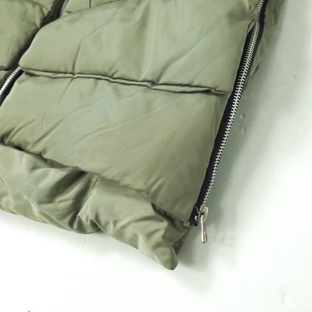 新品 no brand ノーブランド ボア付き フーデッドミリタリーダウンコート L OLIVE 中綿 ZIP アウター h124 |  | 05