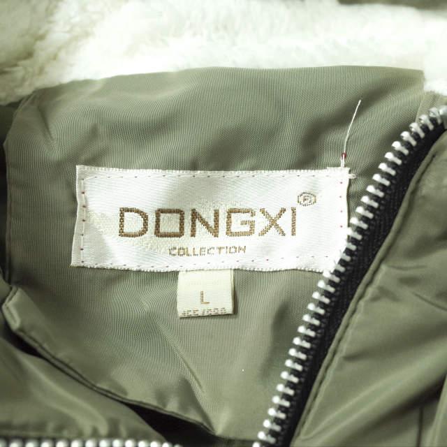 新品 no brand ノーブランド ボア付き フーデッドミリタリーダウンコート L OLIVE 中綿 ZIP アウター h124 |  | 08