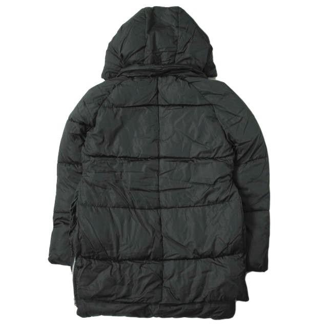 新品 no brand ノーブランド ボア付き フーデッドミリタリーダウンコート L BLACK 中綿 ZIP アウター h125 |  | 01