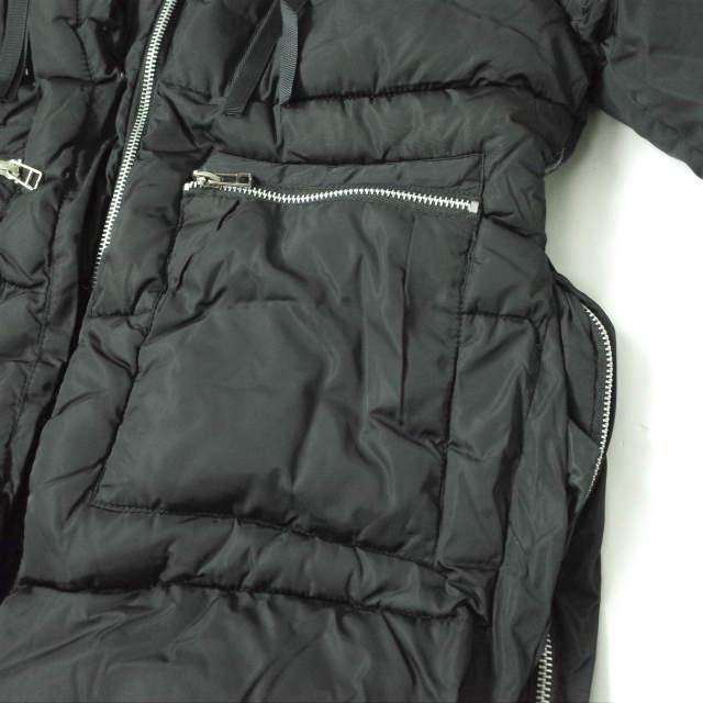 新品 no brand ノーブランド ボア付き フーデッドミリタリーダウンコート L BLACK 中綿 ZIP アウター h125 |  | 04