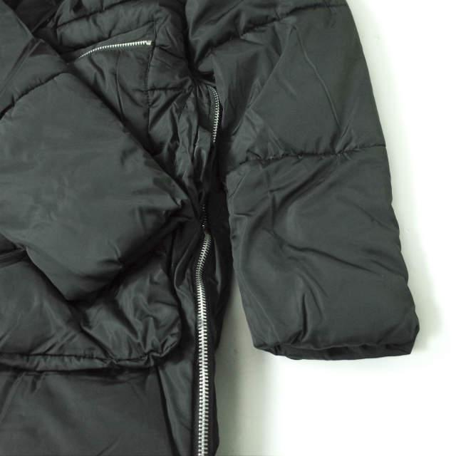 新品 no brand ノーブランド ボア付き フーデッドミリタリーダウンコート L BLACK 中綿 ZIP アウター h125 |  | 06