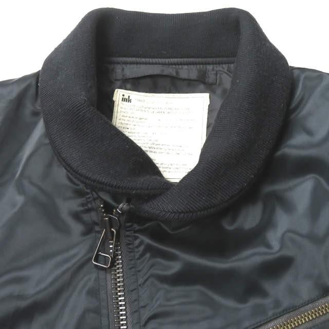 ink インク 日本製 Remake MA-1 Jacket リメイクライダースジャケット S ブラック フライト ブルゾン アウター ☆☆j1786s |  | 03