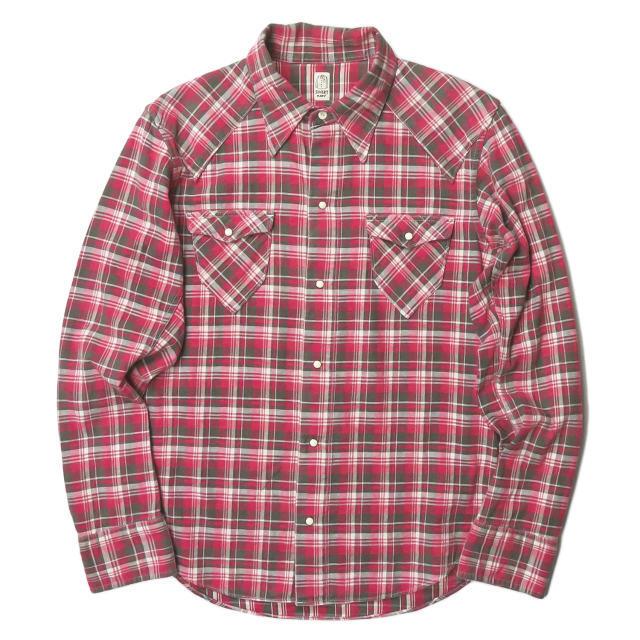 カトー KATO 日本製 チェックウエスタンシャツ KS-070830-19107 S ピンク 長袖 フランネル トップス | 