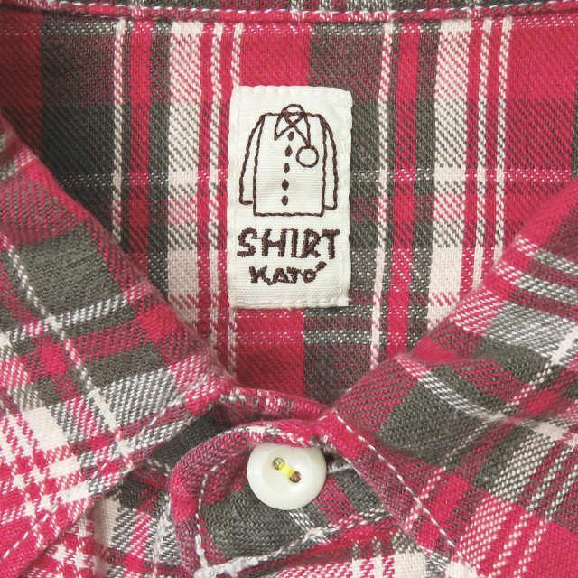 カトー KATO 日本製 チェックウエスタンシャツ KS-070830-19107 S ピンク 長袖 フランネル トップス |  | 02