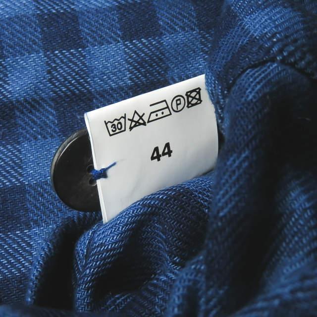 UMIT BENAN ウミットベナン コットンチェックシャツジャケット＆バミューダショーツ 44 ネイビー セットアップ ☆☆j2061s |  | 13