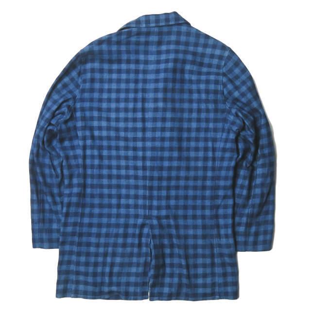 UMIT BENAN ウミットベナン コットンチェックシャツジャケット＆バミューダショーツ 44 ネイビー セットアップ ☆☆j2061s |  | 02