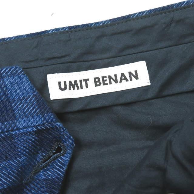 UMIT BENAN ウミットベナン コットンチェックシャツジャケット＆バミューダショーツ 44 ネイビー セットアップ ☆☆j2061s |  | 05