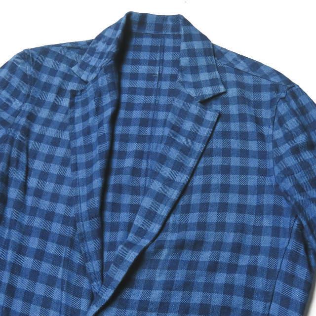 UMIT BENAN ウミットベナン コットンチェックシャツジャケット＆バミューダショーツ 44 ネイビー セットアップ ☆☆j2061s |  | 06