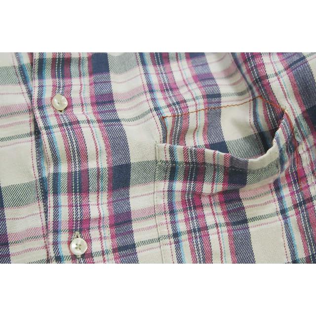 KATO カトー 日本製 コットンフランネルチェックBDシャツ S ベージュ 長袖 トップス j2203 |  | 04