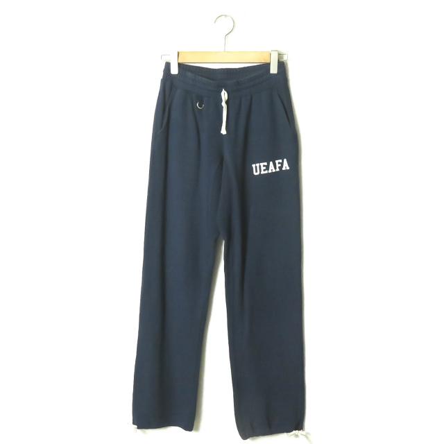 ユニフォームエクスペリメント uniform experiment 日本製 11AW UEAFA SWEAT PANT ロゴプリントスウェットパンツ UE-112077 1 ネイビー U.E.NAVY | 