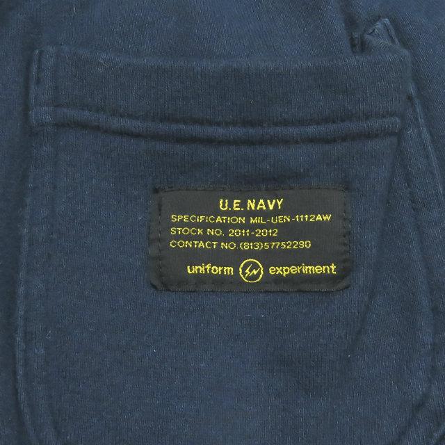 ユニフォームエクスペリメント uniform experiment 日本製 11AW UEAFA SWEAT PANT ロゴプリントスウェットパンツ UE-112077 1 ネイビー U.E.NAVY |  | 09