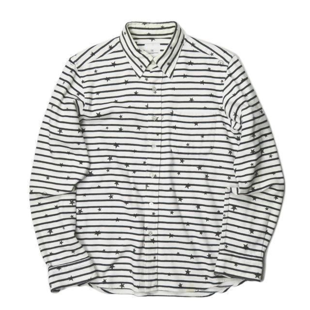 uniform experiment ユニフォームエクスペリメント STAR BORDER FLANNEL B.D SHIRT スターボーダーフランネルBDシャツ 1 長袖 ☆☆j2404s | 