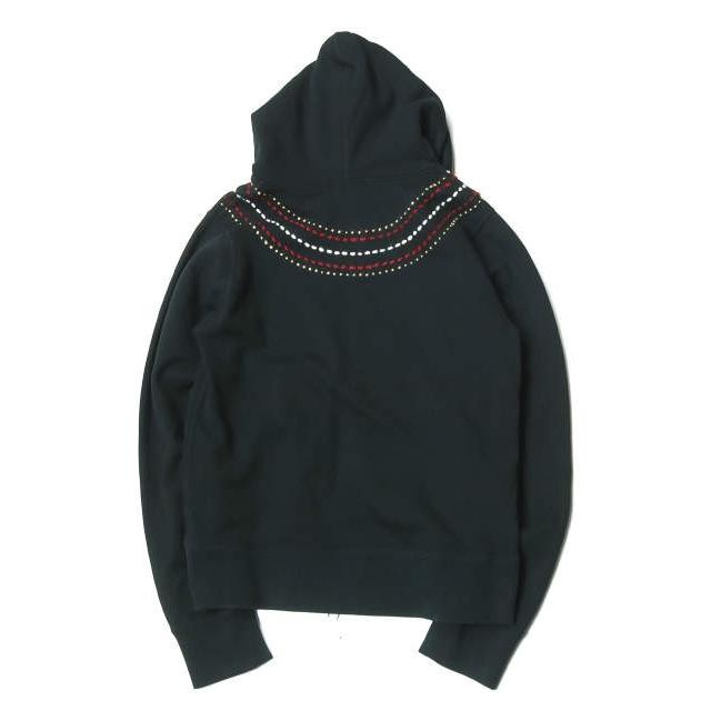 miraco ミラコ 日本製 ステッチ刺繍 スウェットジップパーカー S ブラック ダブルジップ トップス ☆☆j2611 |  | 01