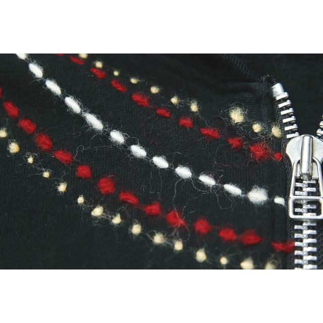 miraco ミラコ 日本製 ステッチ刺繍 スウェットジップパーカー S ブラック ダブルジップ トップス ☆☆j2611 |  | 04