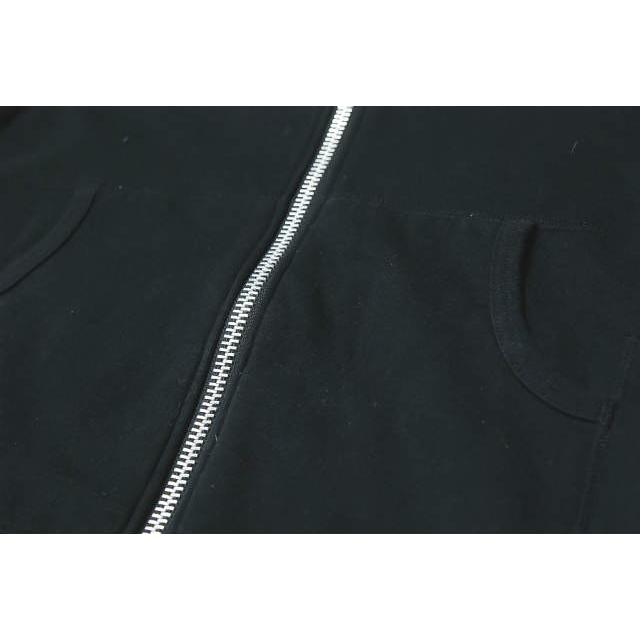 miraco ミラコ 日本製 ステッチ刺繍 スウェットジップパーカー S ブラック ダブルジップ トップス ☆☆j2611 |  | 06