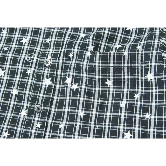 uniform experiment ユニフォームエクスペリメント STAR PRINT B.D SHIRT  スタープリントチェックBDシャツ UE-156077 1 ブラック ☆j2612 |  | 04