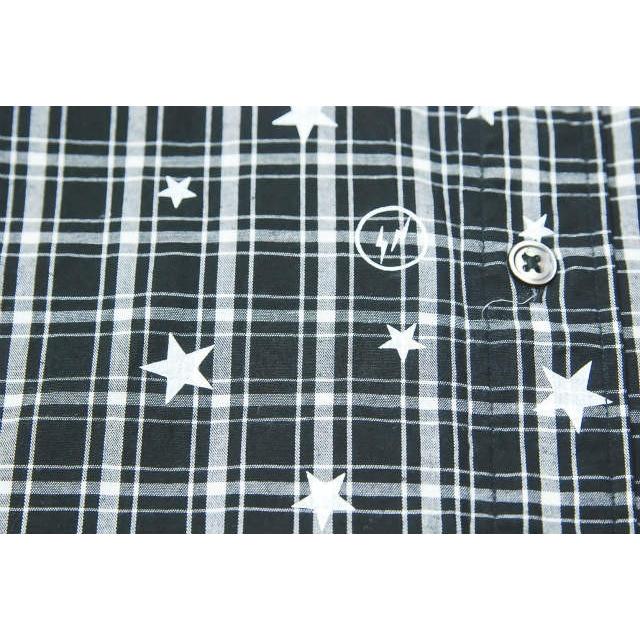 uniform experiment ユニフォームエクスペリメント STAR PRINT B.D SHIRT  スタープリントチェックBDシャツ UE-156077 1 ブラック ☆j2612 |  | 06