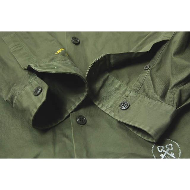 uniform experiment COTTON MINI HERRINGBONE L/S SAFARI SHIRT ヘリンボーンサファリシャツ UE-100021 2 ミリタリー ワッペン |  | 05