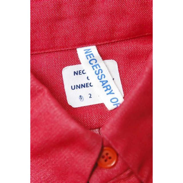 Necessary or unnecessary ネセサリーオアアンネセサリー ツイルBDシャツ １ レッド 長袖 ボタンダウン NOUN トップス |  | 02