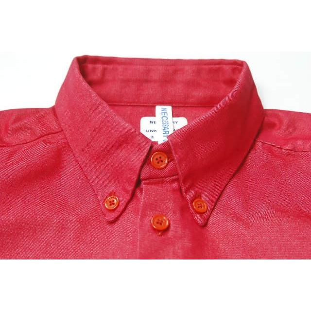 Necessary or unnecessary ネセサリーオアアンネセサリー ツイルBDシャツ １ レッド 長袖 ボタンダウン NOUN トップス |  | 03