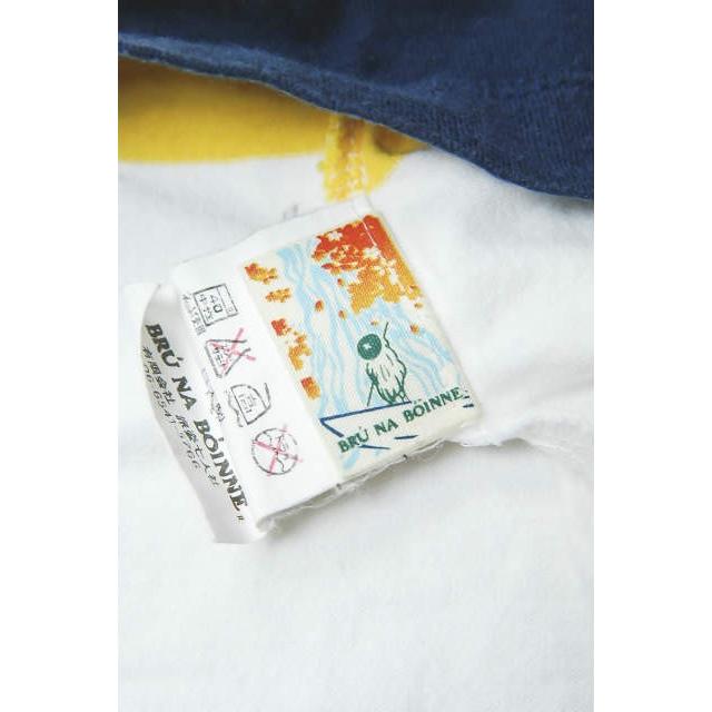 ブルーナボイン BRU NA BOINNE 日本製 ワイドボーダーロングスリーブTシャツ 8098 L ホワイト/ネイビー/イエロー アルチザンボーダー トップス |  | 02