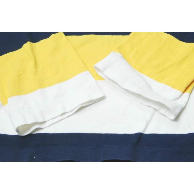 ブルーナボイン BRU NA BOINNE 日本製 ワイドボーダーロングスリーブTシャツ 8098 L ホワイト/ネイビー/イエロー アルチザンボーダー トップス |  | 05