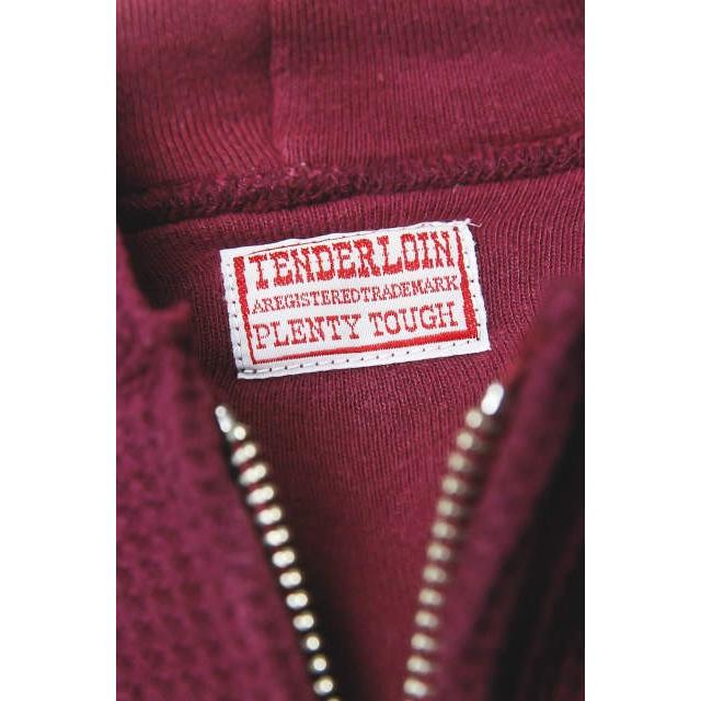 TENDERLOIN テンダーロイン 日本製 T-THERMAL ZIP PARKA ヘビーウェイトサーマル ジップアップパーカー M ボルドー スウェット |  | 02