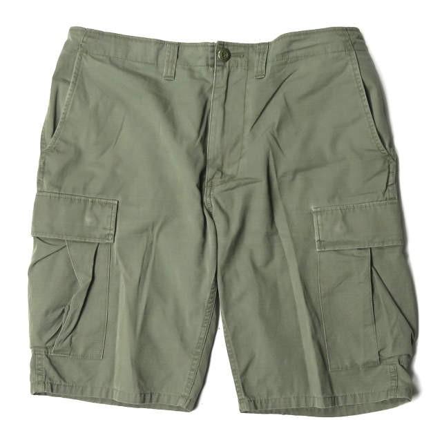 アベイシングエイプ A BATHING APE 日本製 COTTON RIPSTOP FATIGUE SHORTS コットンリップストップ ファティーグショーツ L カーキ カーゴ ショートパンツ | 