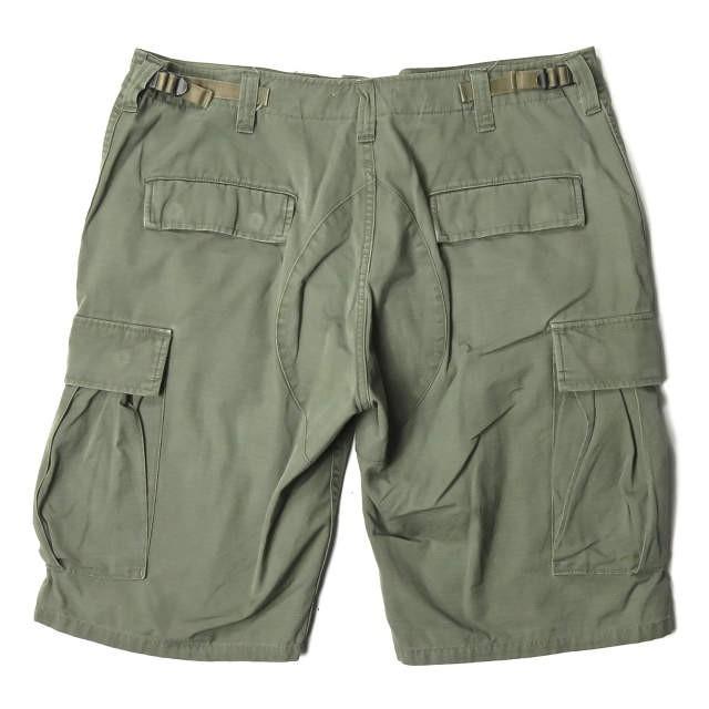 アベイシングエイプ A BATHING APE 日本製 COTTON RIPSTOP FATIGUE SHORTS コットンリップストップ ファティーグショーツ L カーキ カーゴ ショートパンツ |  | 01