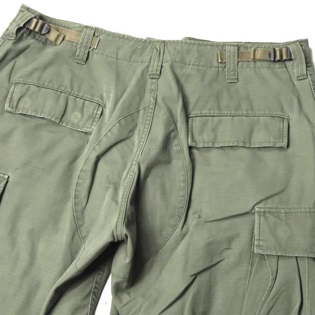 アベイシングエイプ A BATHING APE 日本製 COTTON RIPSTOP FATIGUE SHORTS コットンリップストップ ファティーグショーツ L カーキ カーゴ ショートパンツ |  | 03