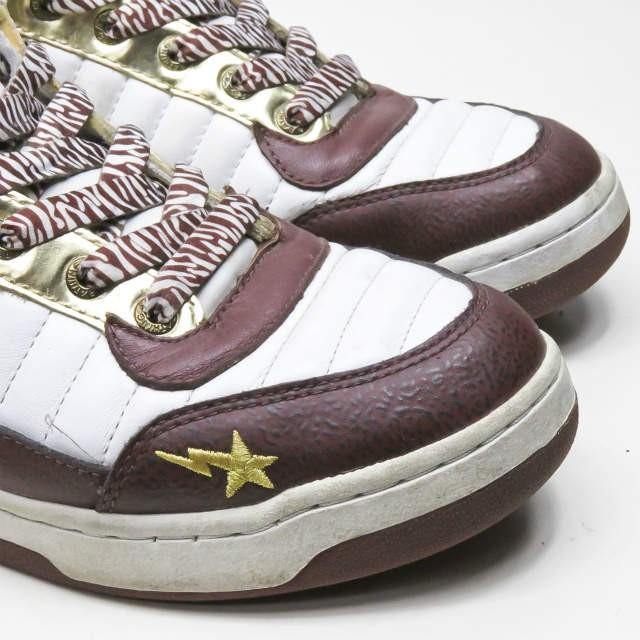 ア ベイシング エイプ A BATHING APE BAPESTA 88 MID ベイプスタ ハイカットスニーカー FS-039 US9(27cm) ホワイト/ブラウン/ゴールド スニーカー |  | 05
