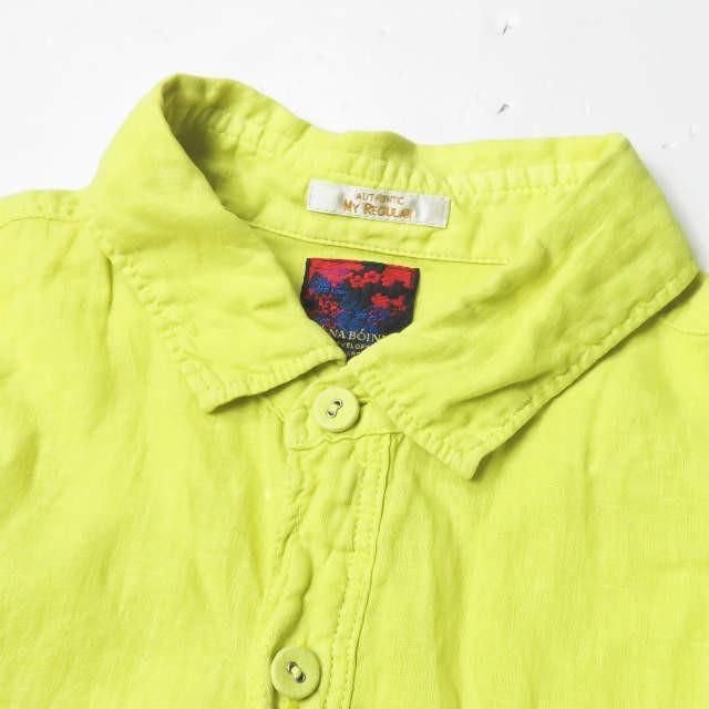 ブルーナボイン BRU NA BOINNE 日本製 リネンシャツ No.4008N 1 イエロー 長袖 トップス |  | 02